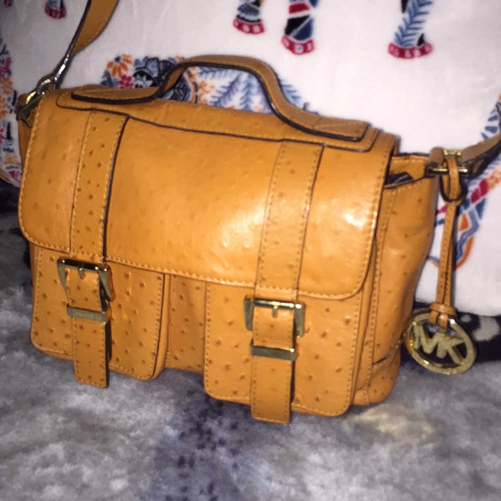 Authentic MICHAEL KORS OSTRICH CROSSBODY BAG